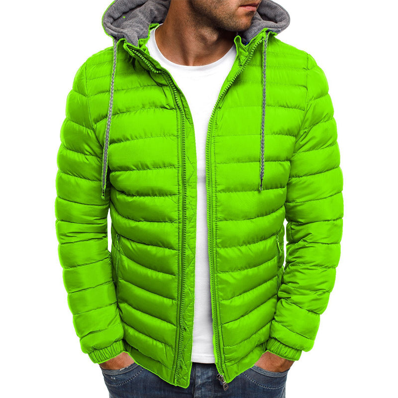 Mens Casual Hooded Long Sleeve Padded Jacket 49772328M