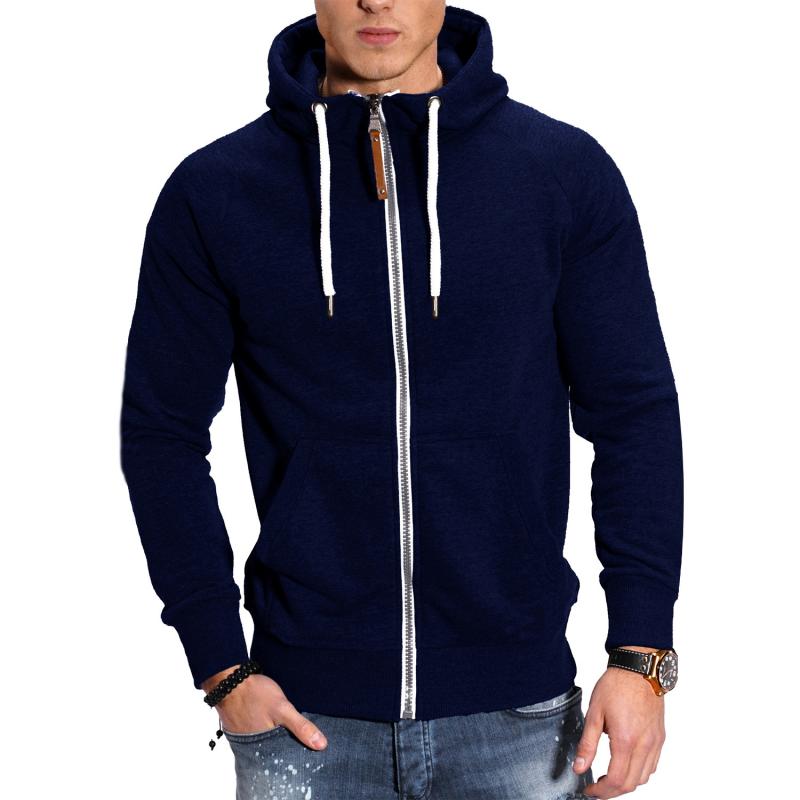 Mens Hooded Raglan Sleeve Zipper Sports Casual Jacket 70916160Z