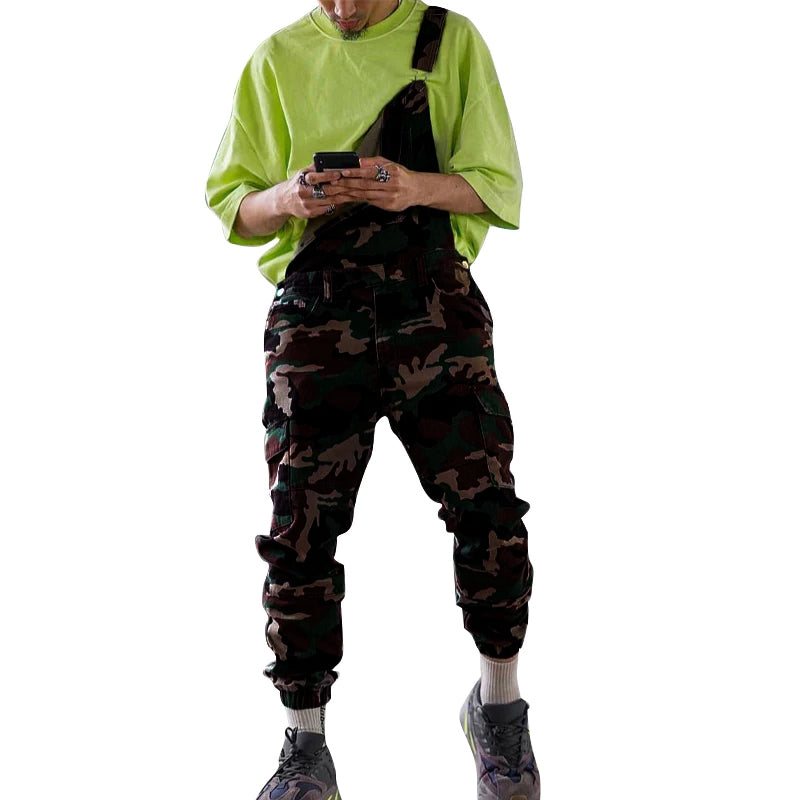 Men Casual Camouflage Cargo Overalls 08953034Y