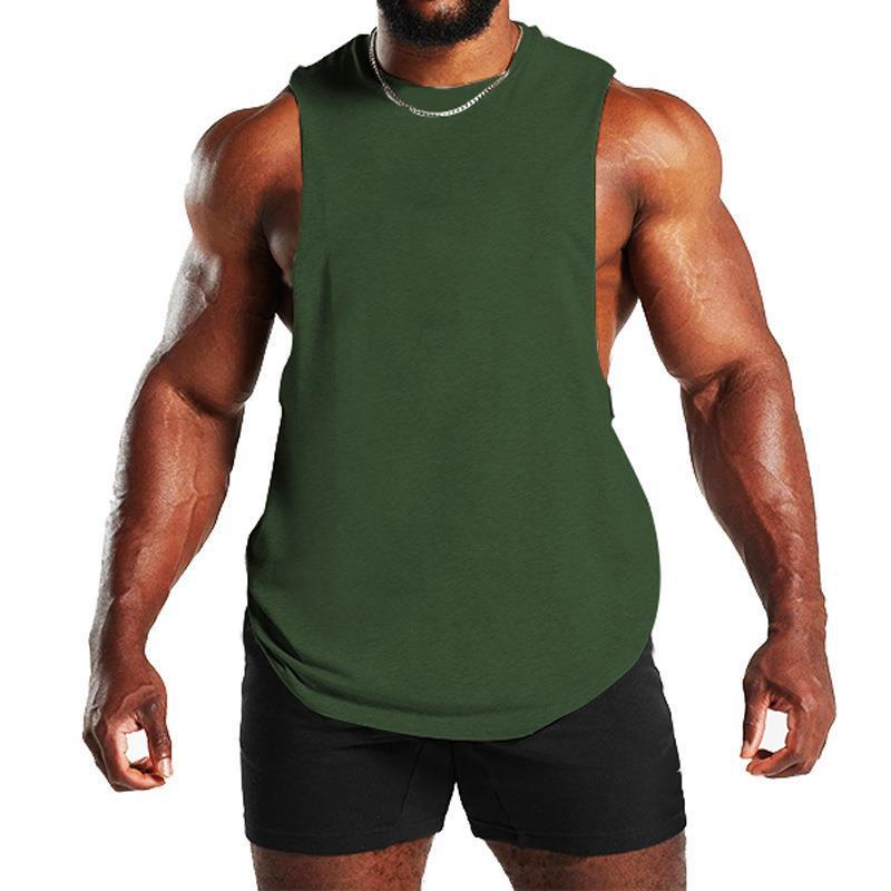 Mens Solid Loose Sleeveless Sports Fitness Tank Top 56829960Z