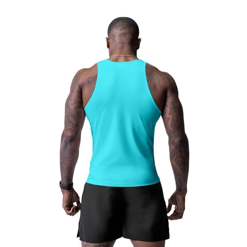 Mens Solid Tight Sleeveless Sports Fitness Tank Top 05923822Z