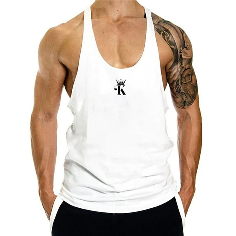 Mens Sports Casual Letter Print Tank Top 10364123Y