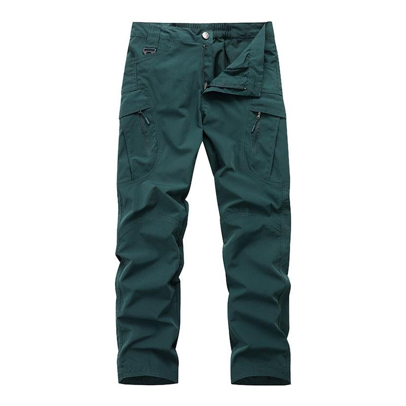 Mens Casual Solid Color Multi-Pocket Straight Leg Cargo Pants 52589962M