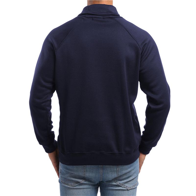 Men Casual Solid Color Drawstring Turtleneck Sweatshirt 87484201Y