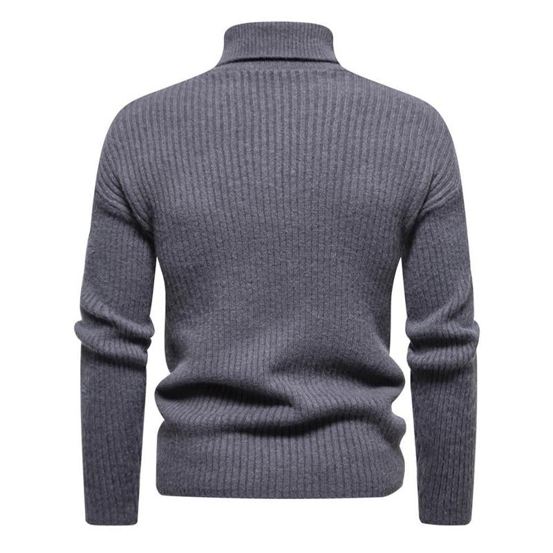 Mens Turtleneck Solid Color Sweater 40059462X