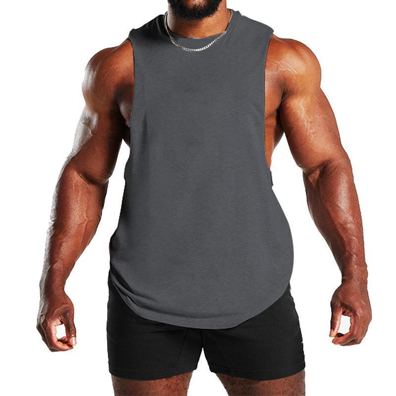 Mens Solid Loose Sleeveless Sports Fitness Tank Top 56829960Z