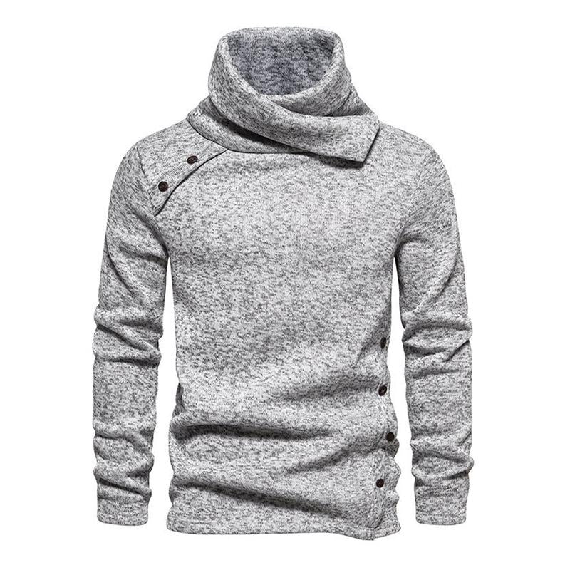 Mens Casual Pile Collar Warm Long Sleeve Pullover Sweatshirt 31492774M