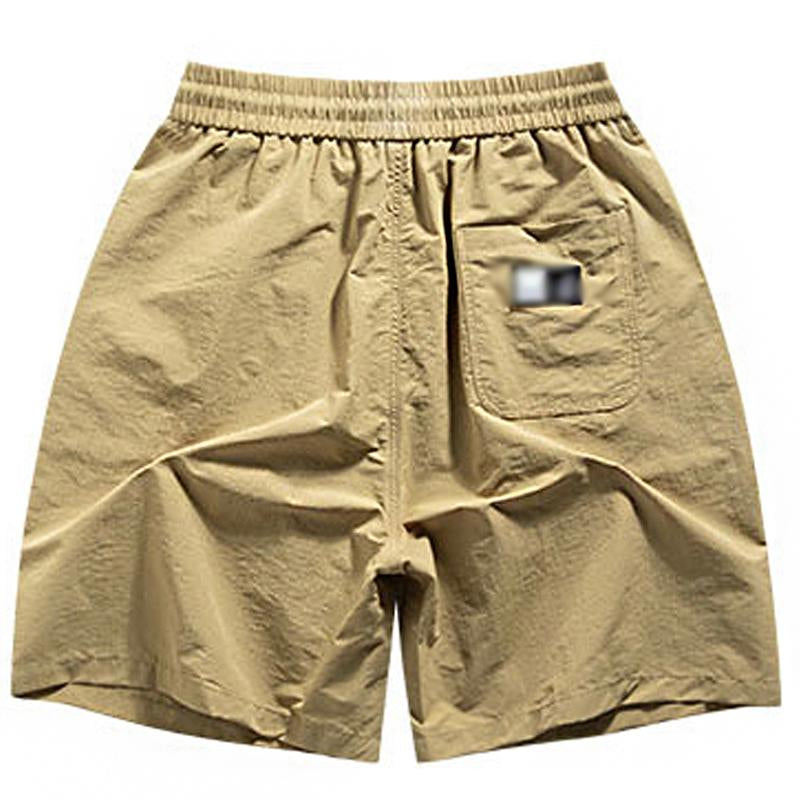 Mens Outdoor Sports Solid Color Multi Pocket Quick Dry Drawstring Shorts 26246353Y