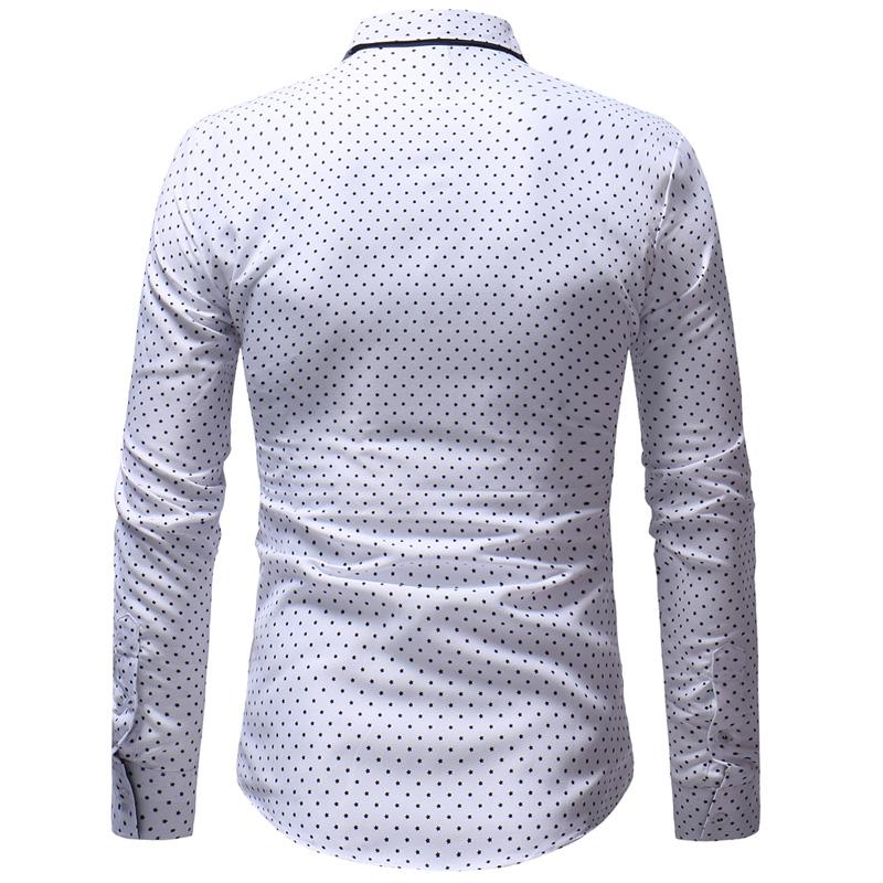 Mens Casual Star Print Lapel Long Sleeve Shirt 54263952Y