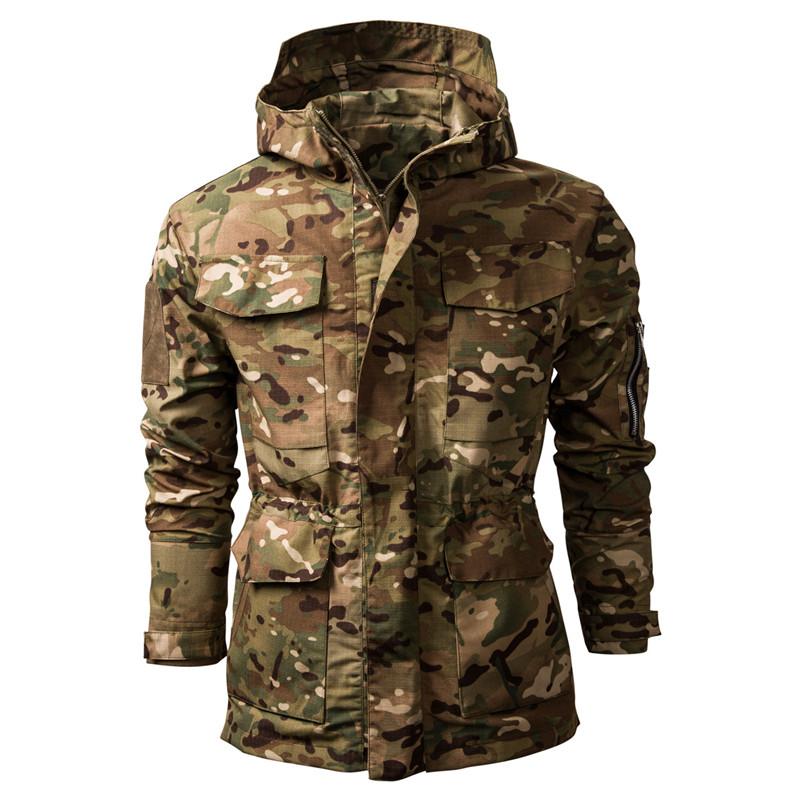 Mens Outdoor Waterproof Camouflage Hooded Jacket 46068899Y