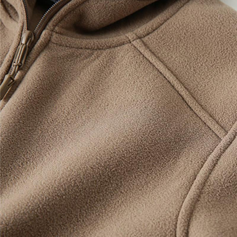 Mens Thickened Loose Double-sided Fleece Hooded Jacket 41488720X