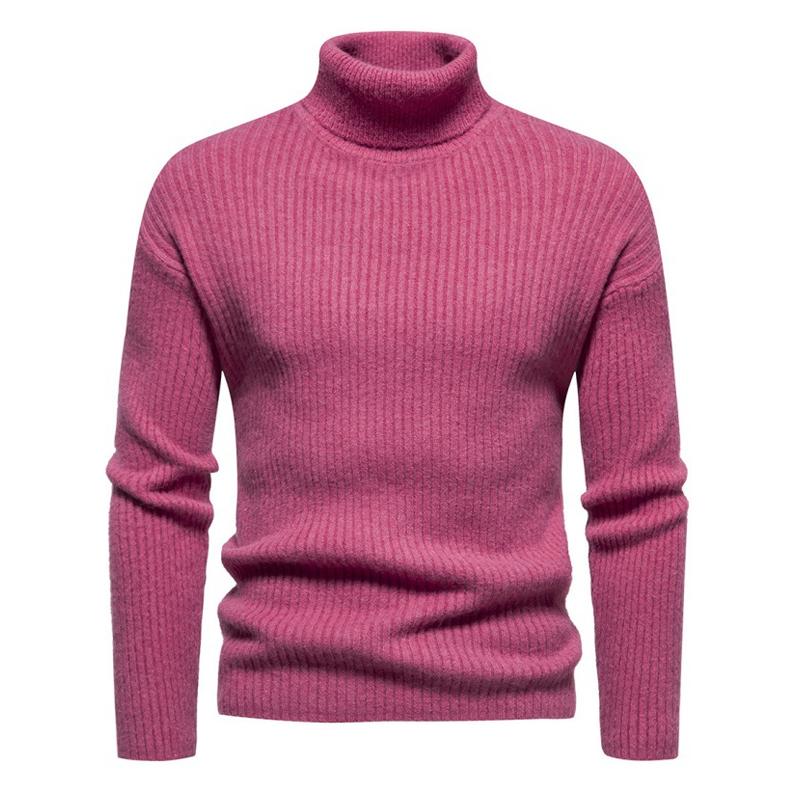 Mens Turtleneck Solid Color Sweater 40059462X