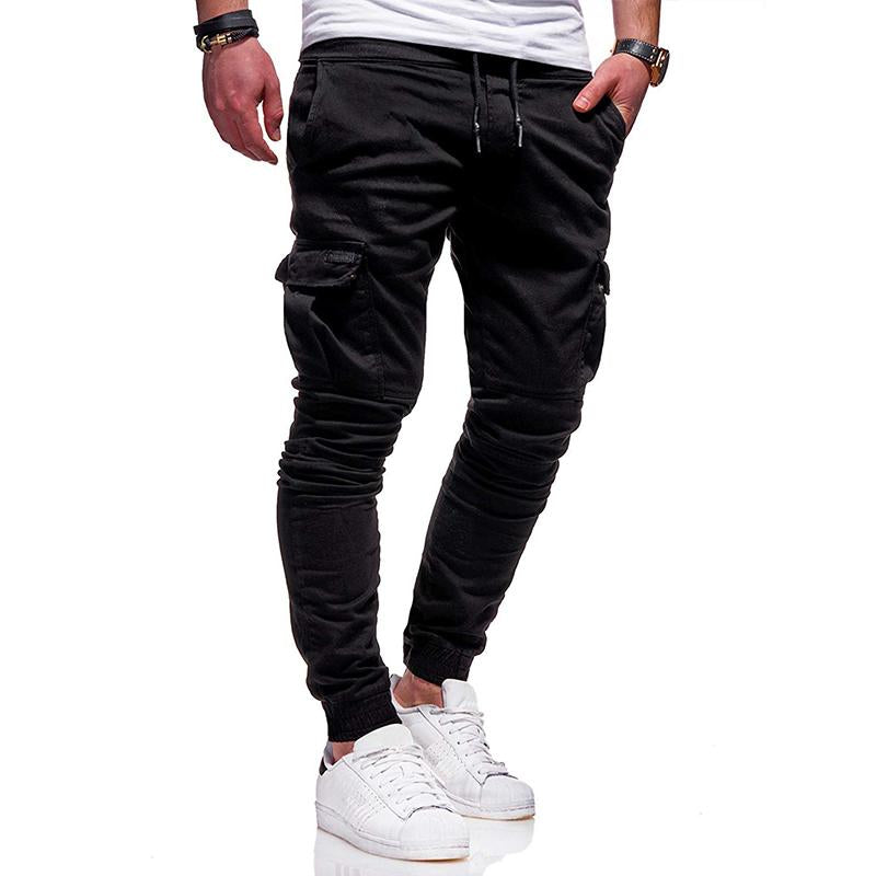 Mens Casual Multi Pocket Elastic Waist Sports Pants 12861184M