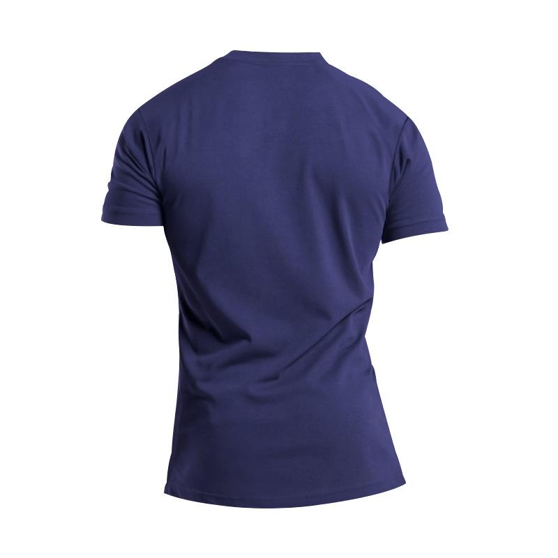 Mens Solid Henley Collar Breast Pocket Short Sleeve T-shirt 16261957Z