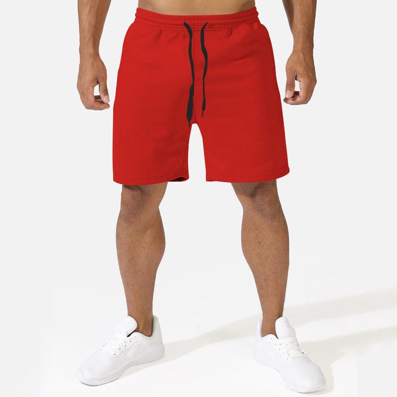 Mens Solid Loose Elastic Waist Sports Casual Shorts 76879406Z