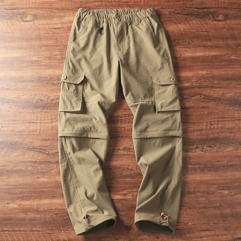 Mens Outdoor Loose Detachable Straight Cargo Pants 45896177Y