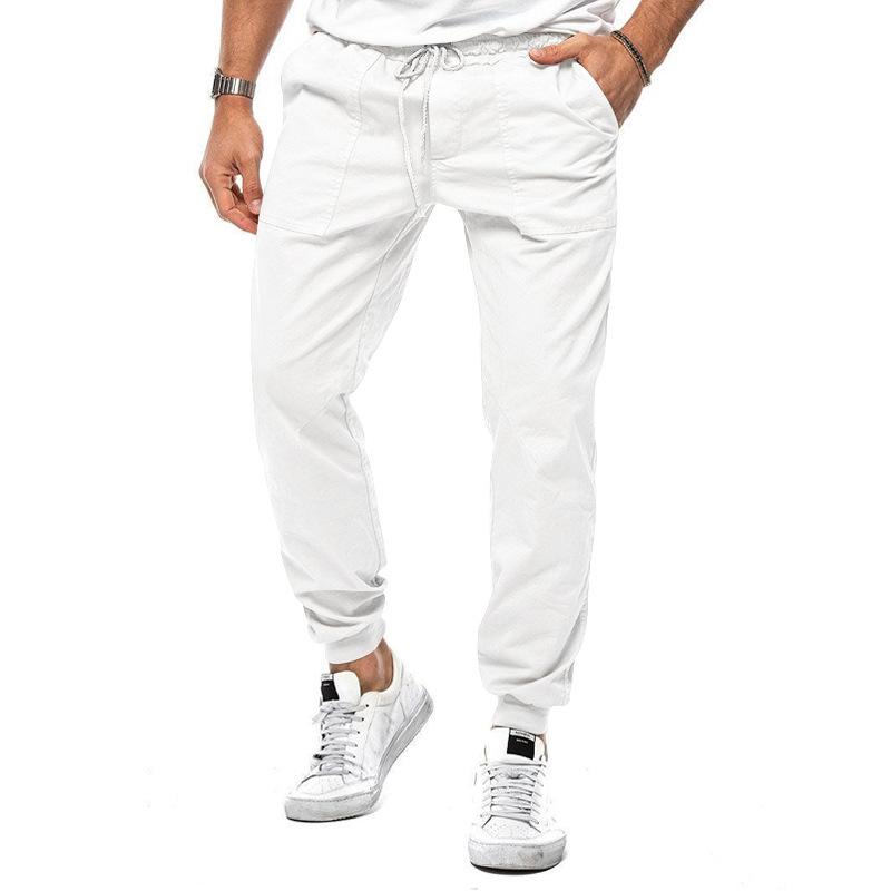 Mens Casual Solid Color Cargo Pants 87961307Y