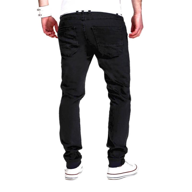 Mens Fashion Hole Washed Casual Denim Pants 70588476Z