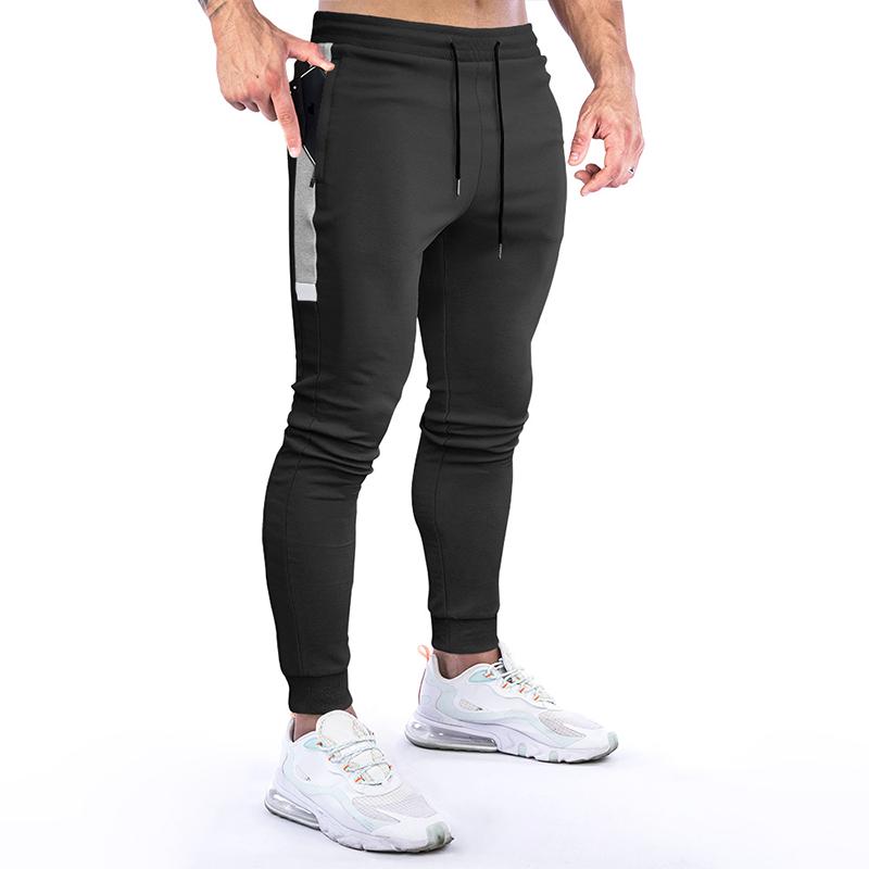 Mens Color Block Drawstring Elastic Waist Fitness Sports Pants 96777234Z