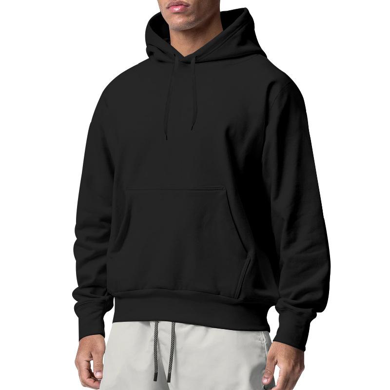 Mens Solid Loose Casual Sports Fitness Hoodie 04506112Z