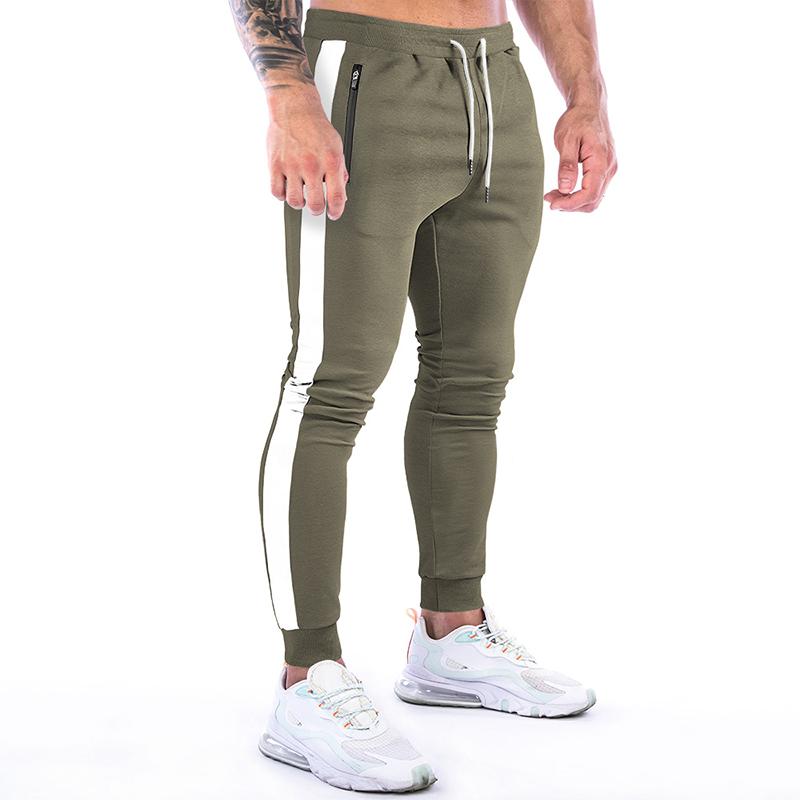 Mens Color Block Drawstring Elastic Waist Fitness Sports Pants 26475684Z