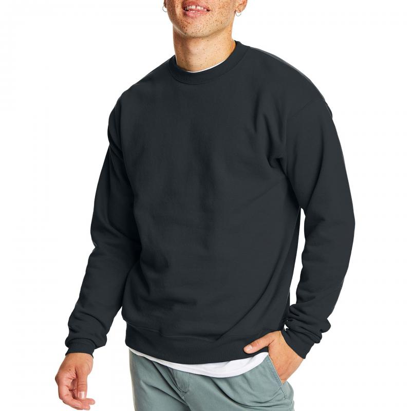 Mens Solid Color Round Neck Long Sleeve Casual Sweatshirt 03239706Z