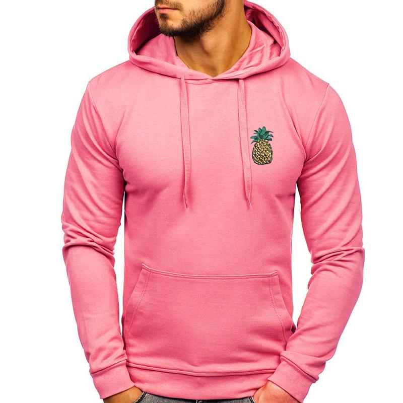 Mens Pineapple Print Colorful Pullover Sport Slim Baseball Hoodie 89060960Z