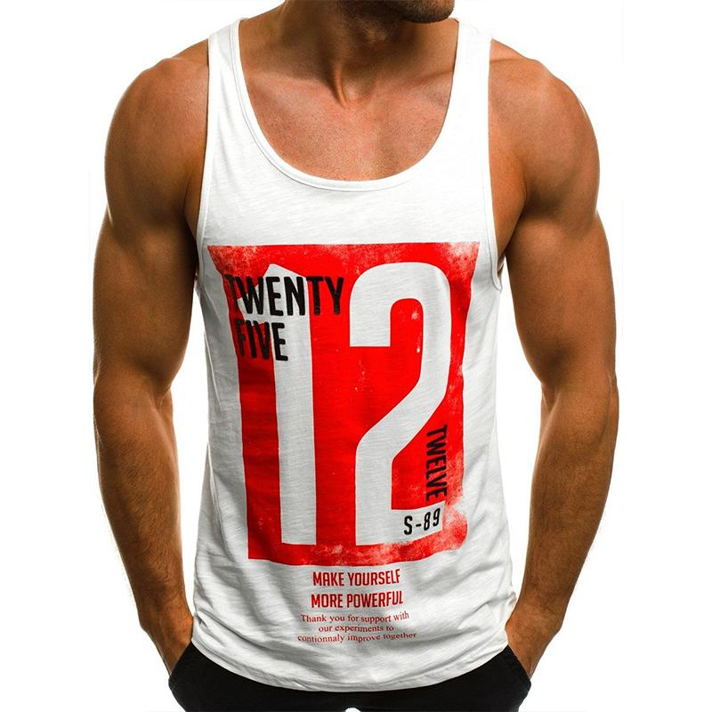 Mens Numbers Graphic Print Sports Tank Top 67454787Z